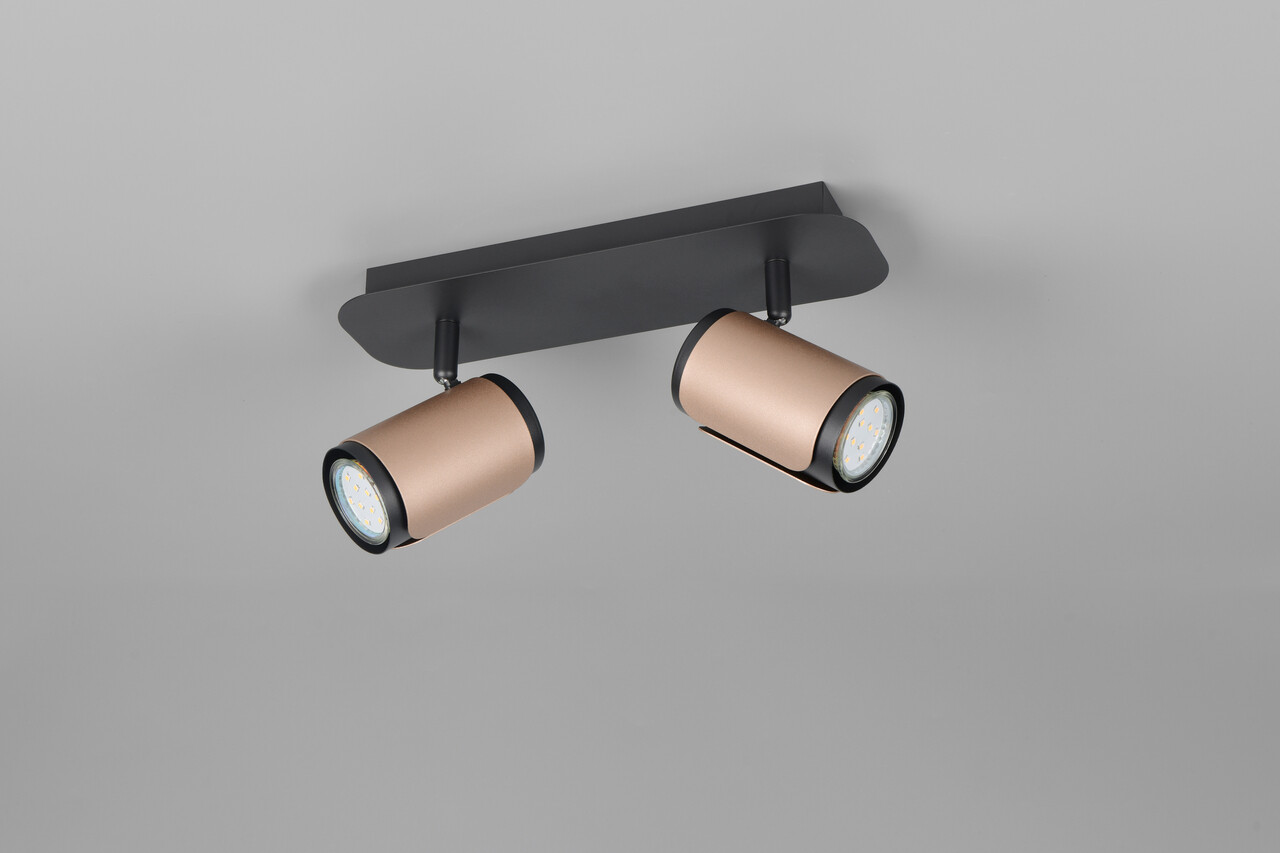 Plafoniera Gillan, TRIO, 30x12x16 cm, 10W, 2x GU10, metal, bronz - imagine 5
